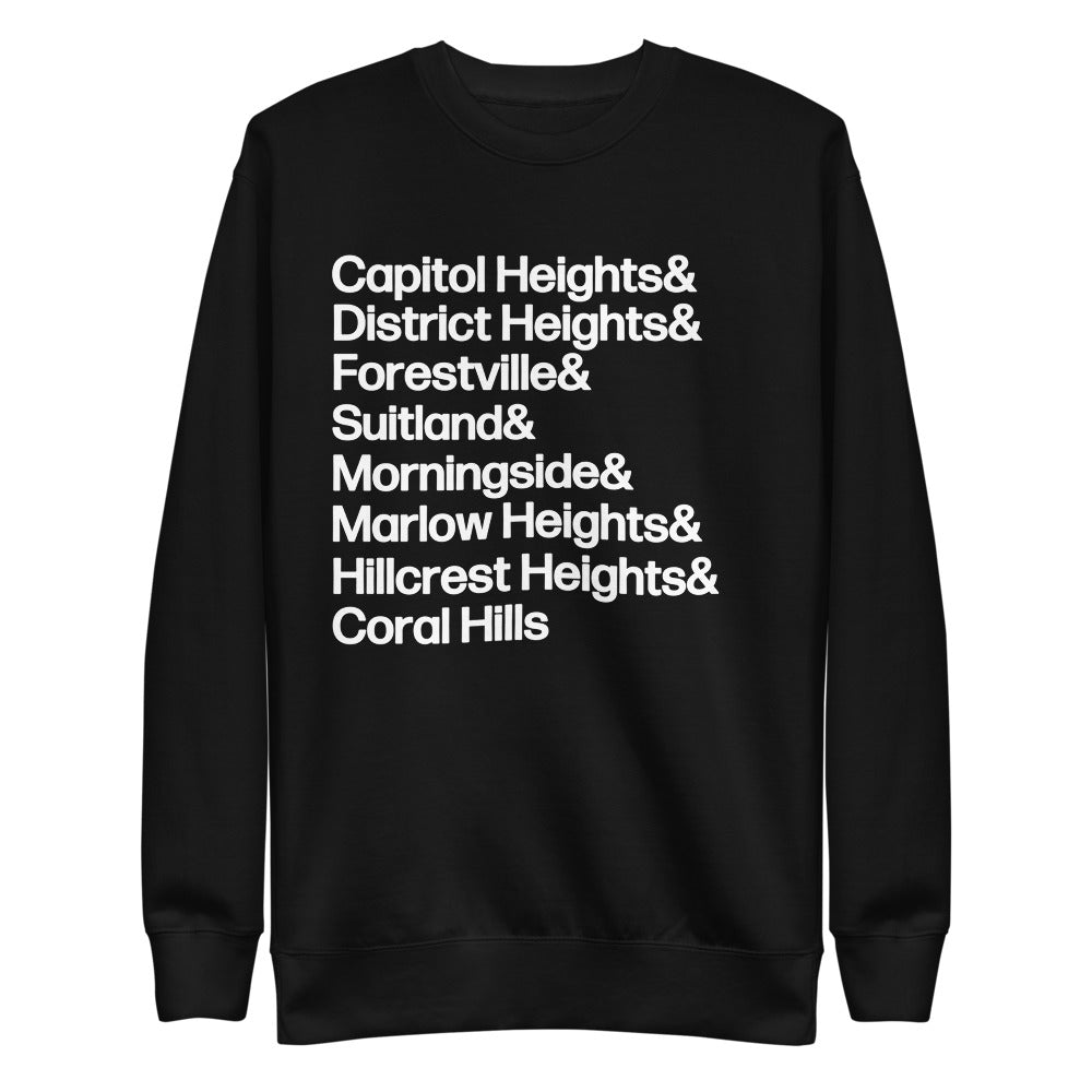 PG Towns Unisex Premium Sweatshirt Capitol Heights+