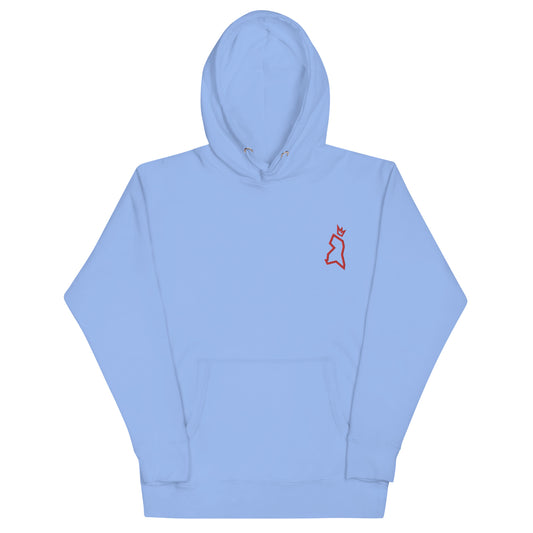The County Stitched Unisex Hoodie - Red Logo