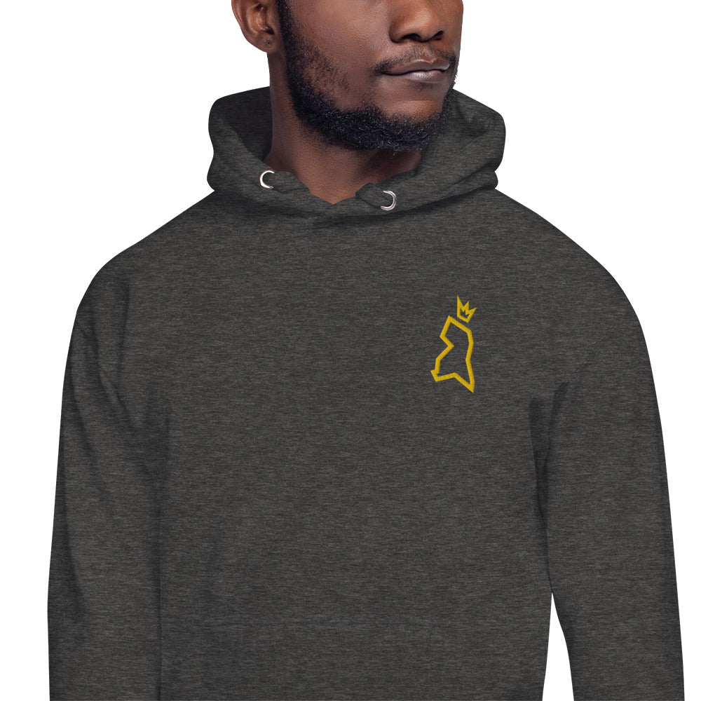 The County Stitched Unisex Hoodie - Yellow Logo